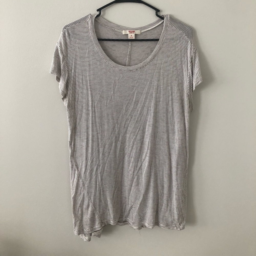 Cream and tan stripped shirt